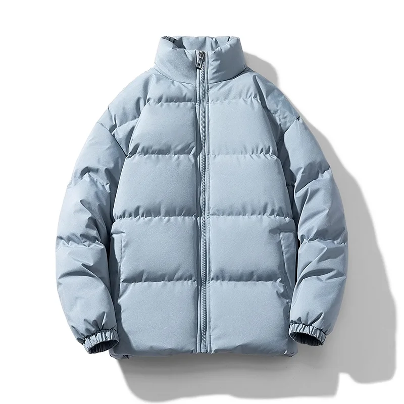 

Men's Faionable Warm Bread Coat Stand Collar Windproof Cotton Padded Jaet Youth Autumn Winter Outerwear Casual Streetwear