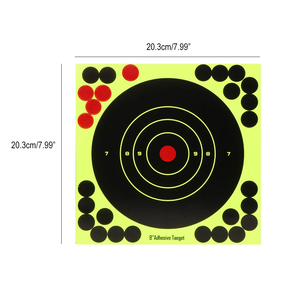 10 Pcs Gun Targets Lot Splash Flower Shooting Target 8-Inch Adhesive Reactivity Shoot Target Aim For Gun Rifle Pistol Binders