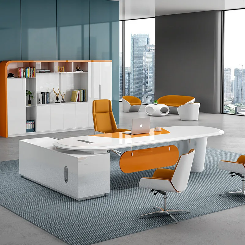 

Modern Creative Office Desk Freshly Fashionable Popular Special Office Desk Supervisor Artist Office Furniture Skrivbordet XYOD