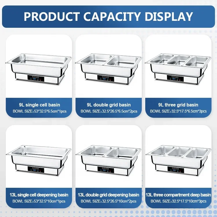 Chaffing Dishes Buffet Catering Stainless Steel Luxury Food Warmer Hydraulic Cheffing Chafing Dish Buffet Set for Catering