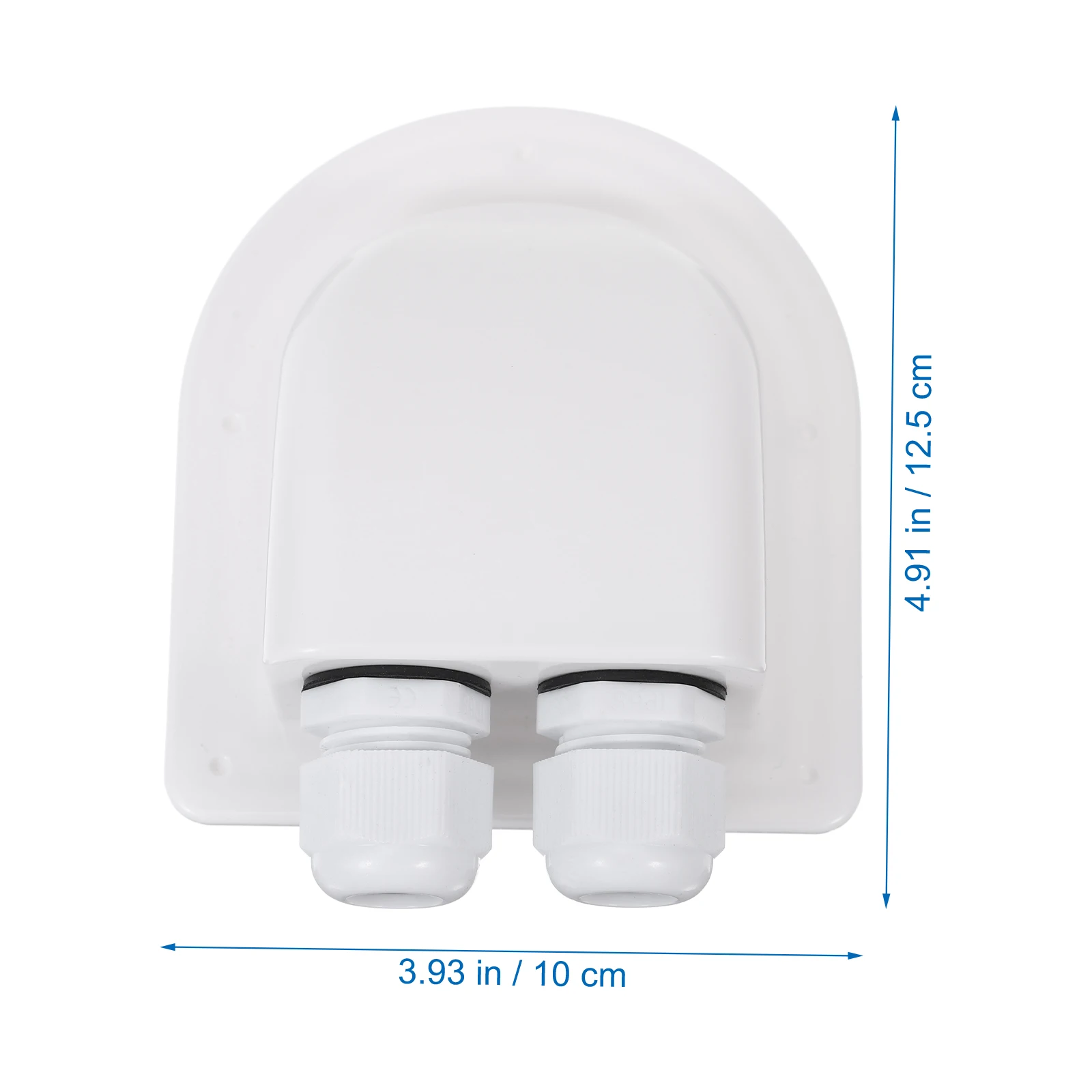 

Photovoltaic Junction Box Weatherproof Dual Hole Cable Entry Gland Solar Panel Accessories White ABS Plastic