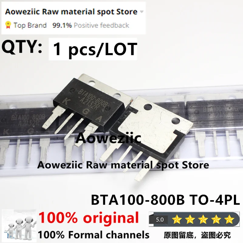 

Aoweziic 1PCS 100% New Imported Original BTA100 BTA100-800B BTA100-1200B BTA100-1600B TO-4PL Bidirectional AC Thyristor 100A