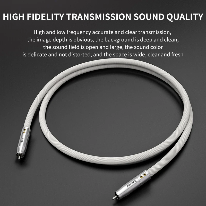Pure silver RCA plug coaxial 75-ohm digital audio SPDIF lotus head decoder digital broadcasting power amplifier line