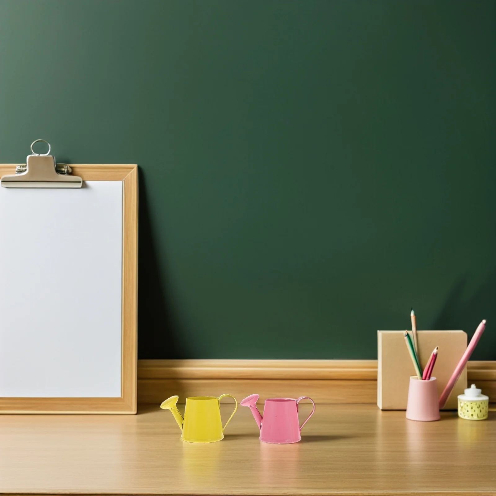 

6Pcs Miniature Watering Cans Fine Craftsmanship Bright Colors Mini House Landscape Decoration Cute Watering Can