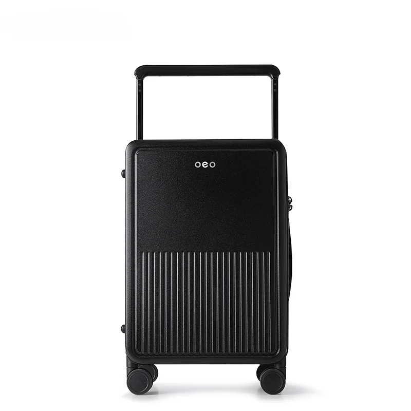 multifunction travel suitcase spinner wheels USB rolling luggage case lightweight luggage Wide bar Carry on Luggage with Wheels