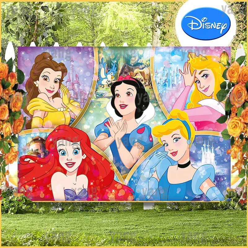 

Disney Princess Sleeping Beauty Cinderella Birthday Party Magic Castle Wedding Backdrop Background Banner Decoration Photo Shoot