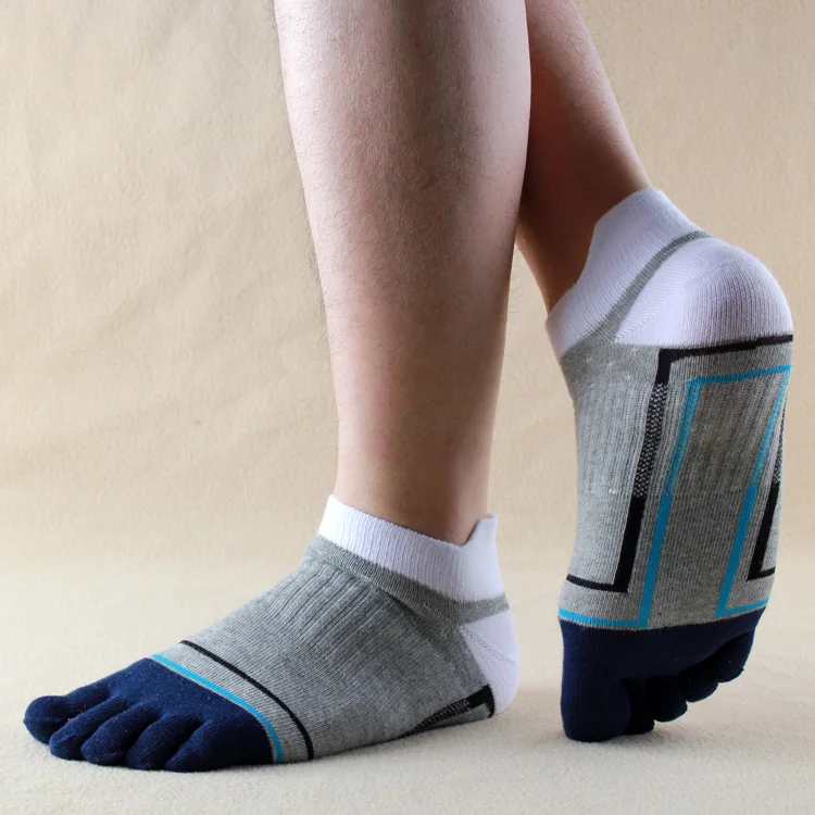 

3 Pairs Cotton Men Four Seasons Five Finger Socks Sweat Colorful Male 5 Toe Ankle Socks Sandal Socks