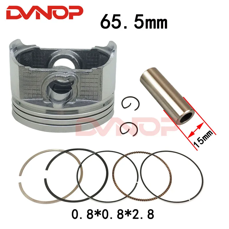 65.5mm Piston 15mm Pin Ring Set Fit for Zongshen Loncin 250cc CB250 Engine ATV Quad Bike Motorcycle HH-115