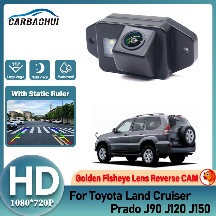 For Toyota Land Cruiser Prado J90 J120 J150 Rear View Camera CCD HD Night Vision RCA LED License Plate Camera Backup Camera