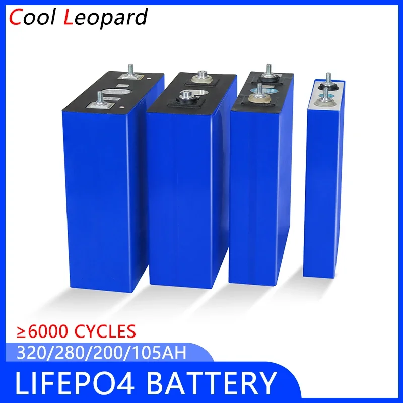 

3.2V 320Ah 280AH 200AH 105AH LiFePo4 Battery For Golf Cart Rechargeable Lithium Iron Phosphate Cell DIY 12V 24V Solar Battery