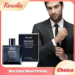 Perfume de madera de cedro para hombre, más atracción, aroma de feromonas aromáticas de larga duración, fecha de coqueteo, mejora la luz segura, Spray de Perfume