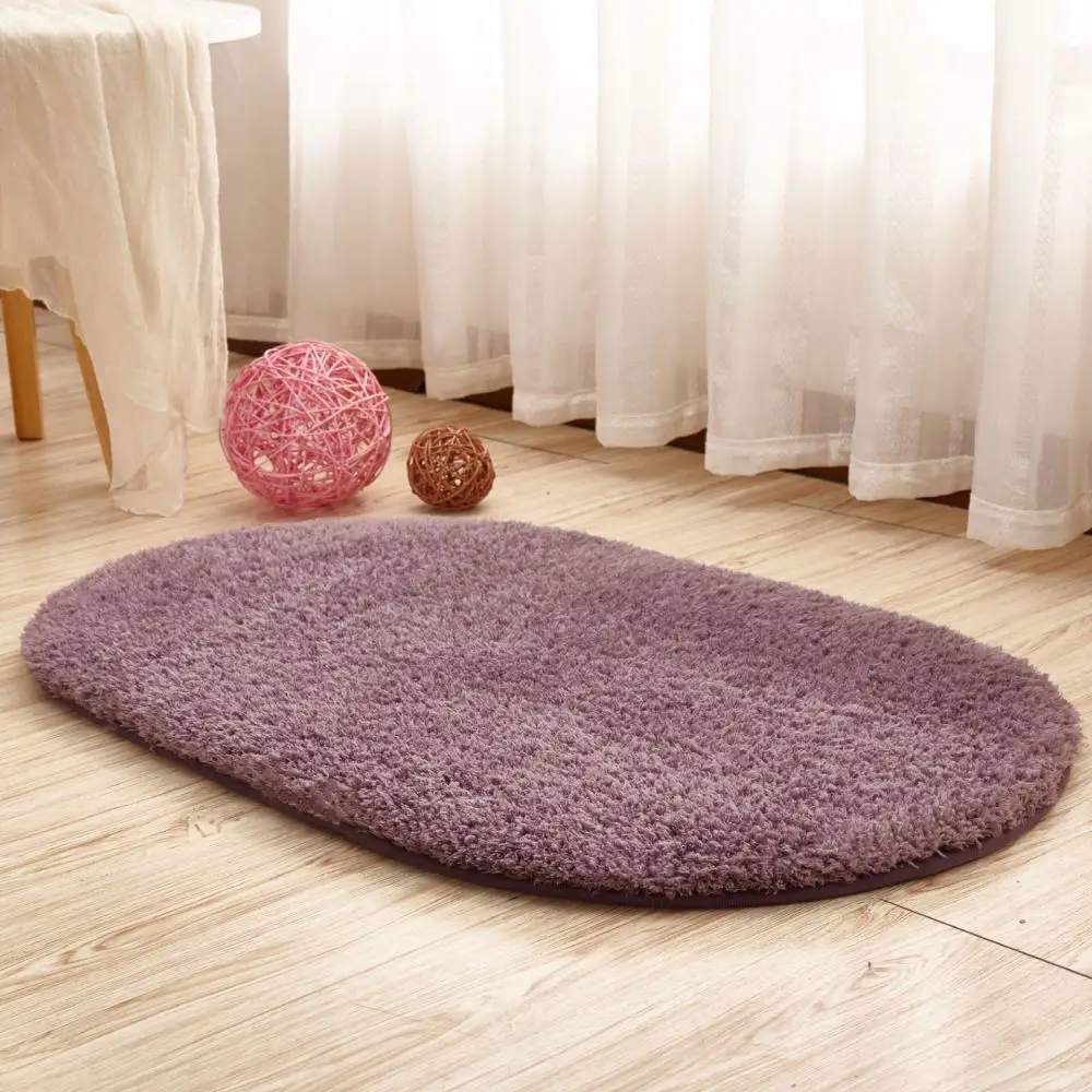 Minimalist Oval Rug Arctic Velvet Floor Carpet Modern Style Home Decoration Living Room Bedroom Sofa Table Mat Washable
