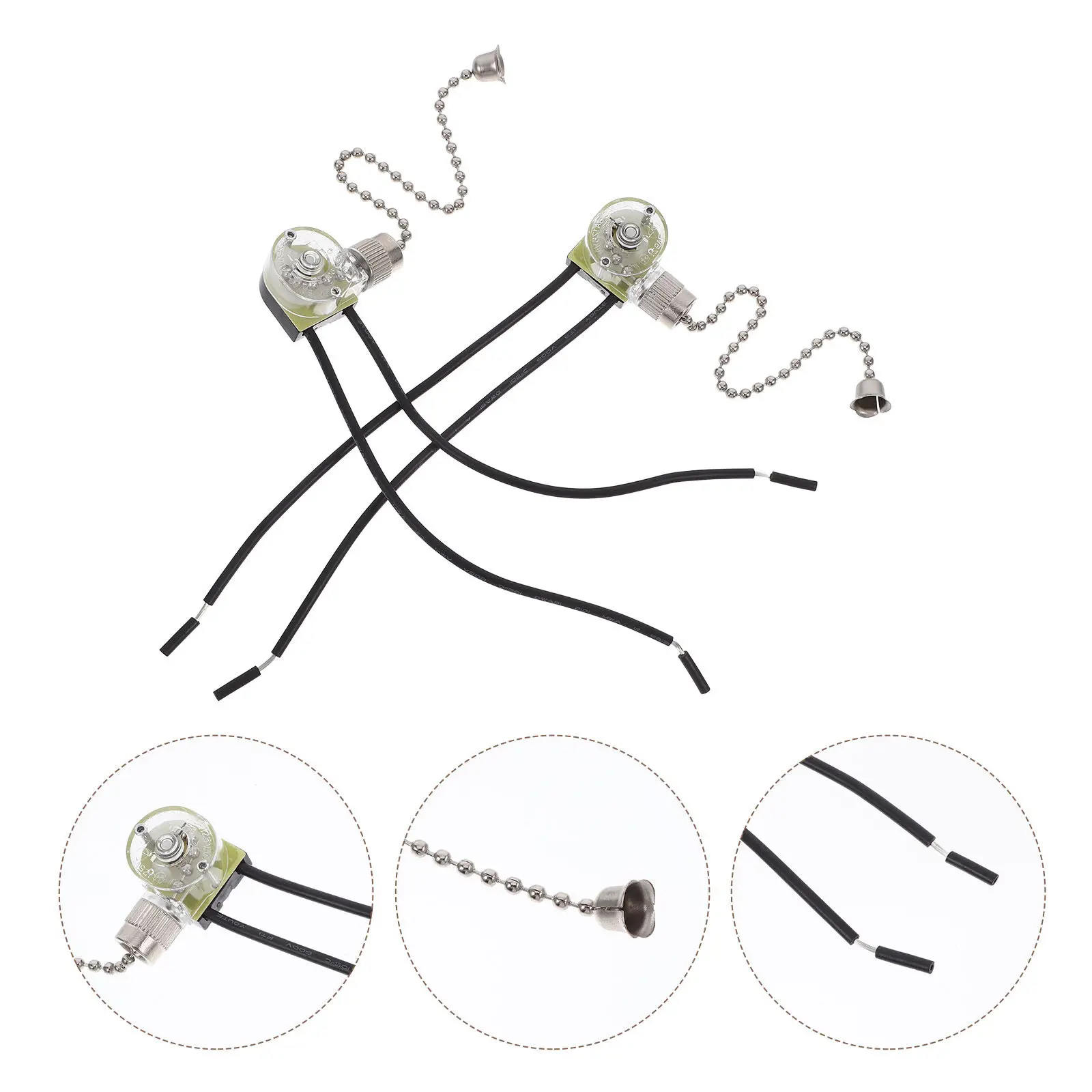 

2 шт. Декоративные цепочки-удлинители для потолочных вентиляторов и светильников, аксессуары для осветительных приборов