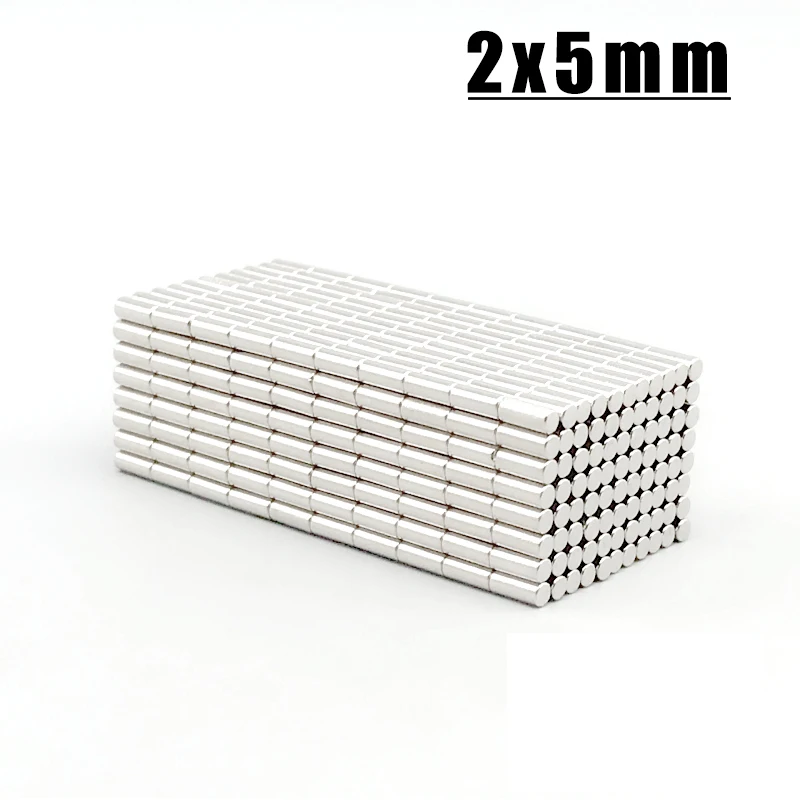 10~20000pcs 2x5 mm Powerful Magnets Disc 2mm x 5mm Permanent Small Round Magnet 2x5mm Thin Neodymium Magnet Strong 2*5 mm