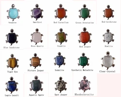 Natural Stone Rhodochrosite Turtle Pendant - Necklace Girl Fashion Couple Necklaces