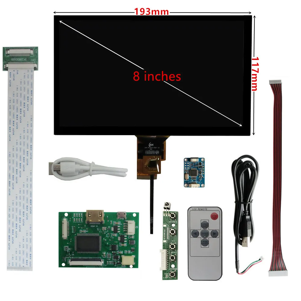 Imagem -02 - Multipurpose Portátil Lcd Screen Display Monitor Hdmi-compatível Driver Control Board Digitalizador Touchscreen 1024x600