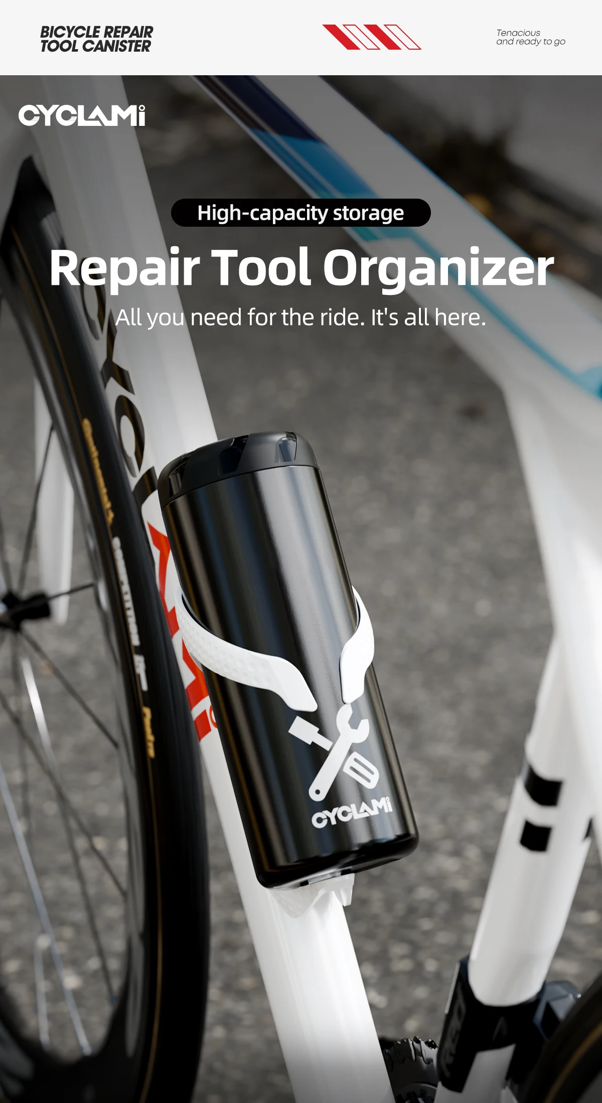 CYCLAMI Tragbare Radfahren Werkzeug Box MTB Road Fahrrad Kapsel Boxen Tragen Flasche Käfig Lagerung Reparatur Tool Kit Fahrrad Rahmen Ausrüstung – Detail 2