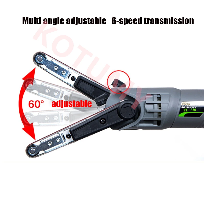 Imagem -03 - Handheld Belt Sander Areia Arquivo Pequena Lixa Máquina Mini Cinto Elétrico Lixar Moagem Afiar Máquinas-ferramentas 220v