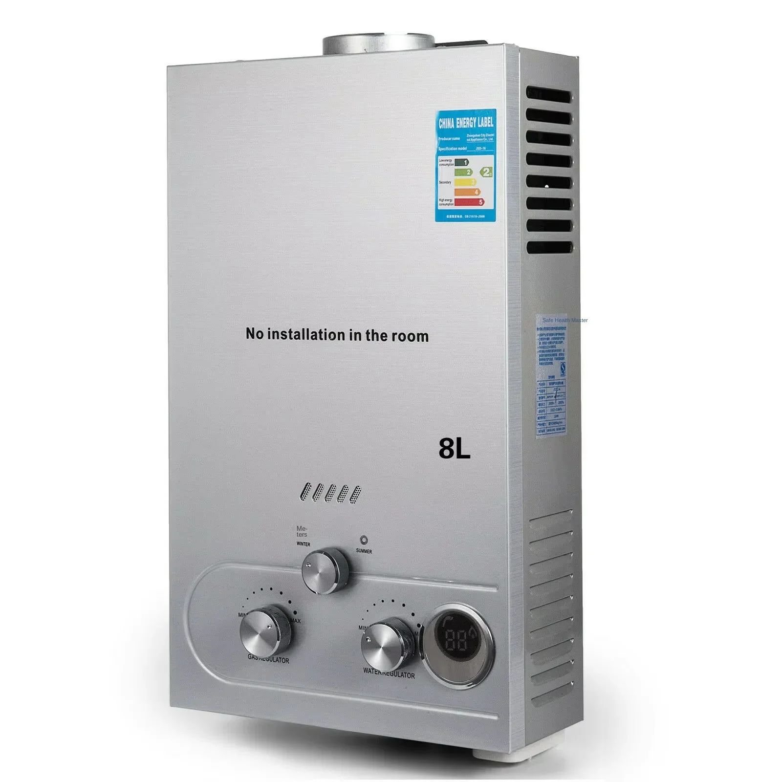 6 L-25 L Tankless Water Heater - Instant Heating System for Home & Outdoor (NG Dual Fuel, Energy Saing Den）