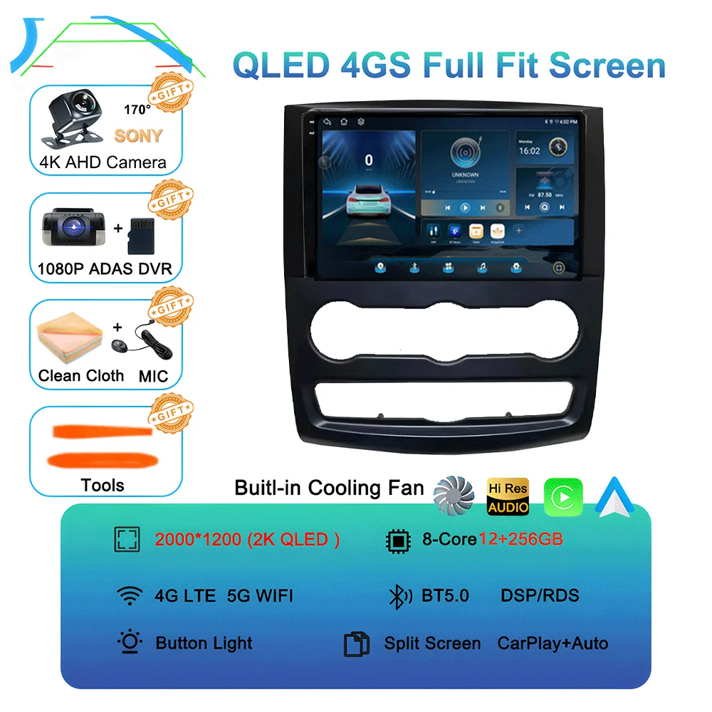 10 inch Android 16 autoradio multimediaspeler GPS stereo CarPlay+auto WIFI+4G DSP voor VW Crafter en Mercedes Benz Sprinter