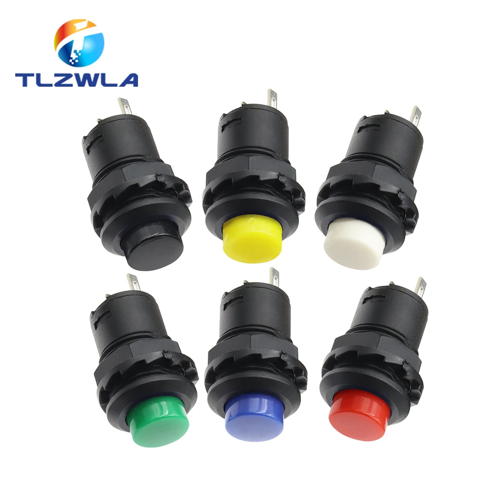 6PCS Self-Lock /Momentary Pushbutton Switches DS228 DS428 12mm OFF- ON Push Button Switch 3A /125VAC 1.5A/250VAC DS-228 DS-428