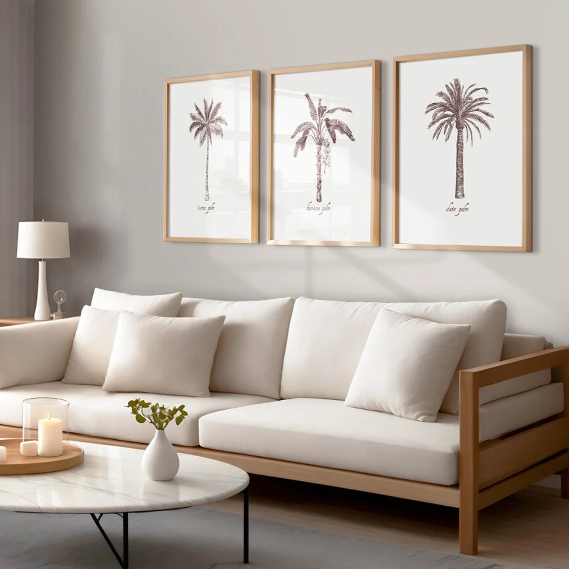 3pcs/set Palm Tree Coastal Theme Canvas Printing Summer Minimalist Style Surfing Seaside Beach Wall Art Poster Modern Home Decor