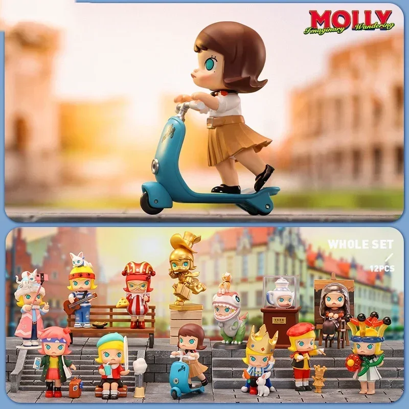 

POP MART MOLLY Kawaii аниме фигурку воображение Wandering Series слепая коробка-сюрприз тайна куклы для девочек подарок