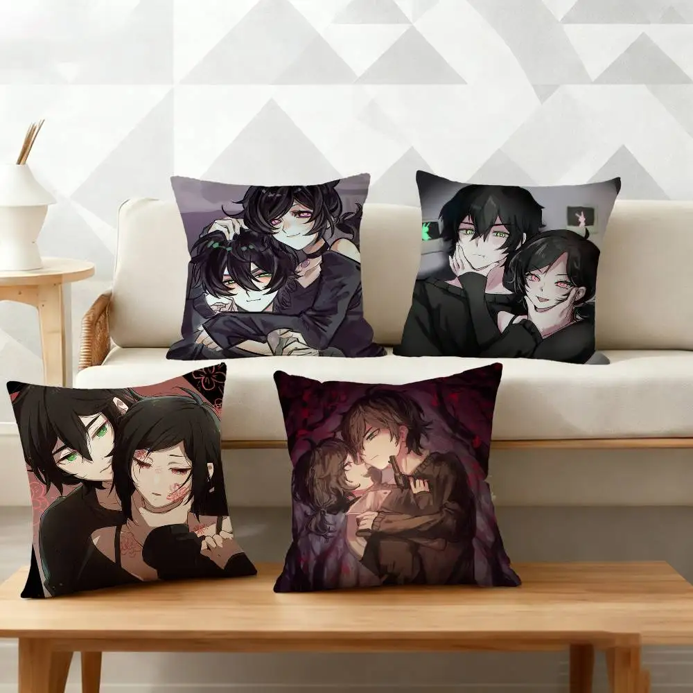 

C-Coffin of A-Andy and L-Leyley Pillow Case Pattern Printed Pillowcase For Living Room Sofa Cushion Cover
