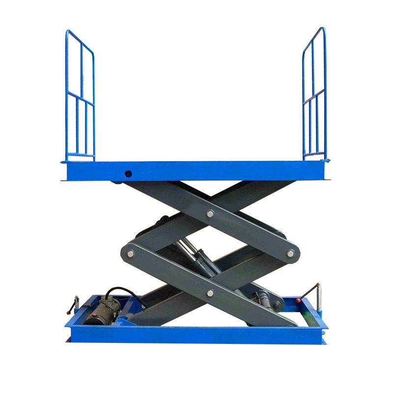 

Electric loading and unloading cargo hoist, hydraulic freight elevator fixed scissor lift