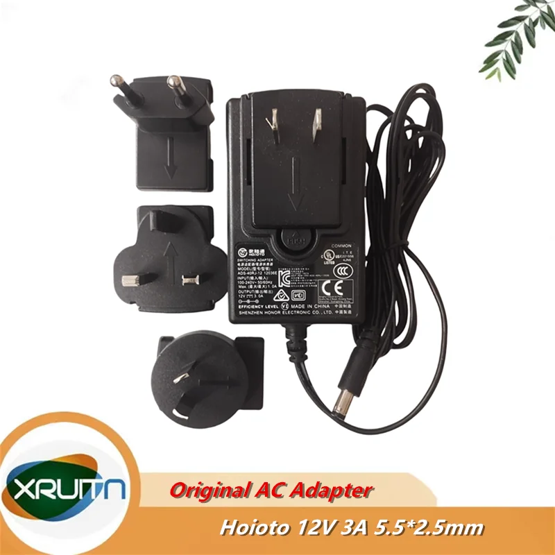 Genuine HOIOTO ADS-40RJ-12 12036E 12V 3A 36W AC Adapter Charger Power Aupply 5.5*2.5mm US/UK/EU/AU Plug