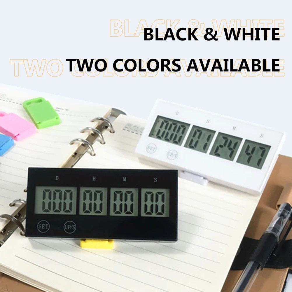 999 Days Count Down Timer Touch Screen Keys Electronic Digital Cooking Timer Lightweight Durable Reusable for Home Learning Work