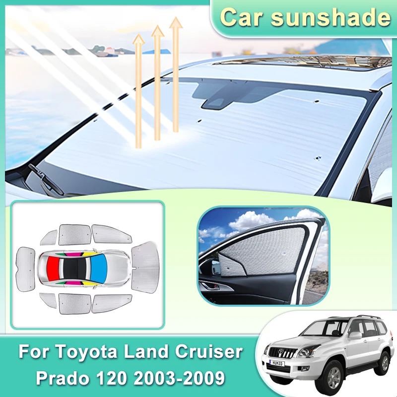 

Auto Coverage Sunshade For Toyota Land Cruiser Prado 120 J120 LC120 FJ120 2003-2009 UV Resistant Visor Heat Blocking Accessories