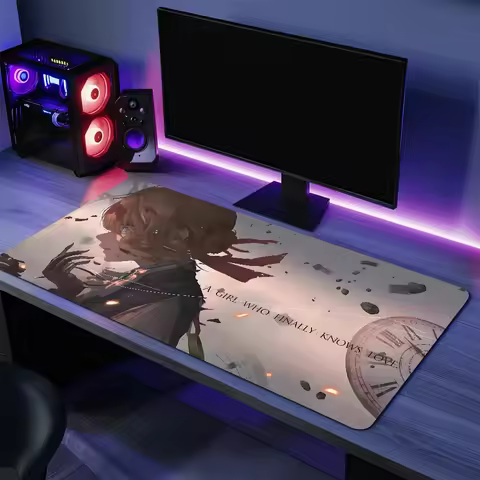 Anime V-Violet Evergardens Mouse Pad Keyboard Ergonomic Office Rubber PC Non-slip Anti-fray Home Custom Best Large Desk Mat