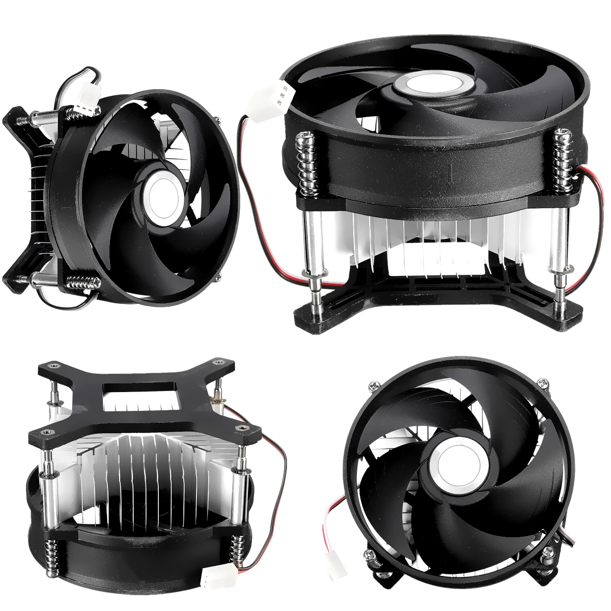 12V Aluminium Heatsink Fan for 30W 50W 100W High Power LED Bulb Cooling Cooler