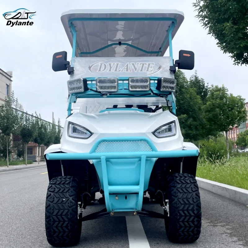 China Factory Supplier High End Quality 4+2 Seat Electric Golf Cart 5000W Off Road Hunting Car Leisure Sightseeing Car