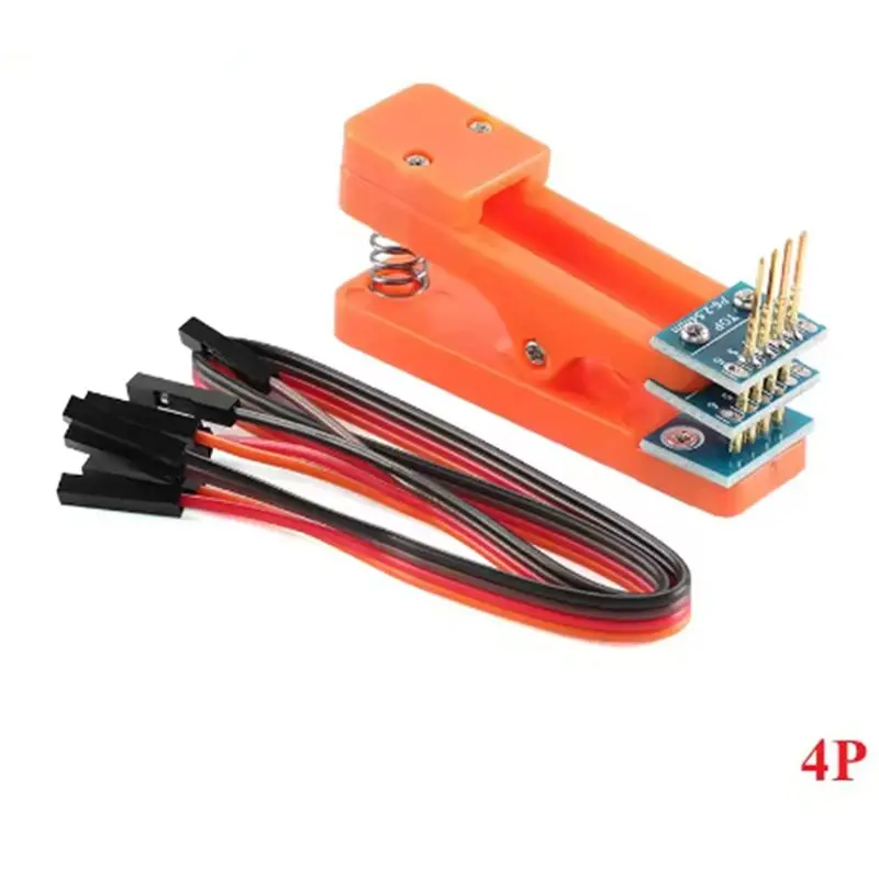 PCB Clip Test Stand 2.54Mm Spacing Clamp Burning Fixture Probe Pogo Pin 4P 5P 6P Cable Program Download Burn 4P-A27R