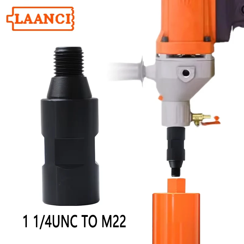 LAANCI Diamond Core Drill Bits Thread Adapter M22 M33 T32 1 1/4-7UNC Thread Adapter Diamond Drill Bit Connection Convertor
