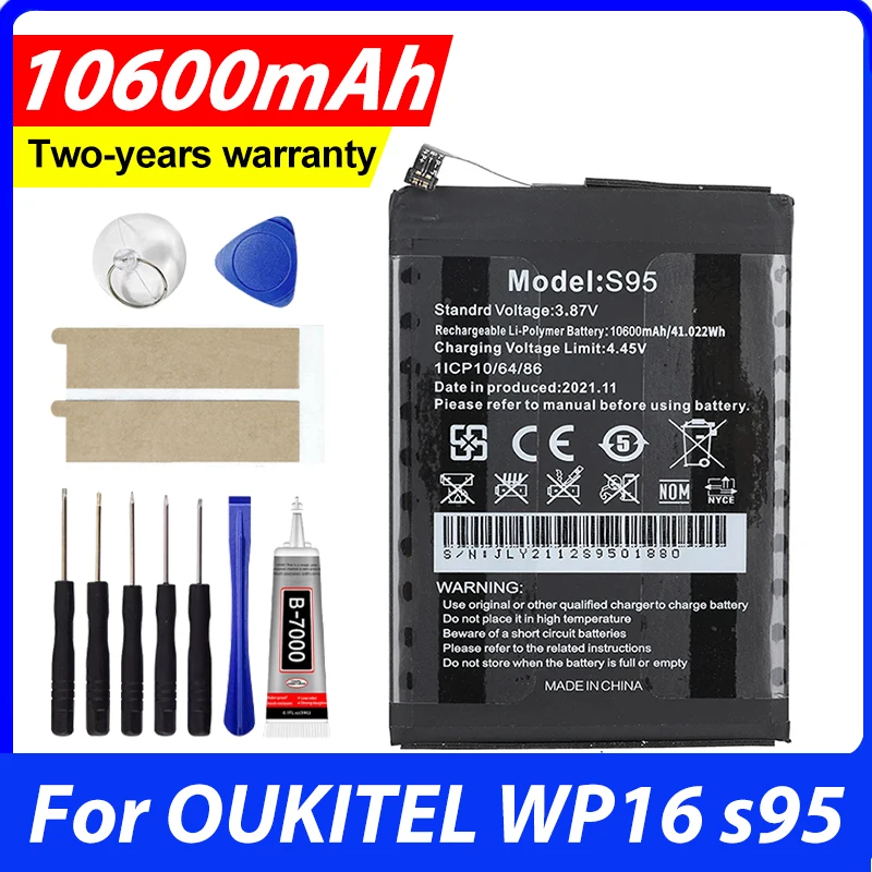 New For Oukitel WP16 WP50 WP52 Battery High Capacity  Battery Backup Replacement for Oukitel S95 Smart Phone