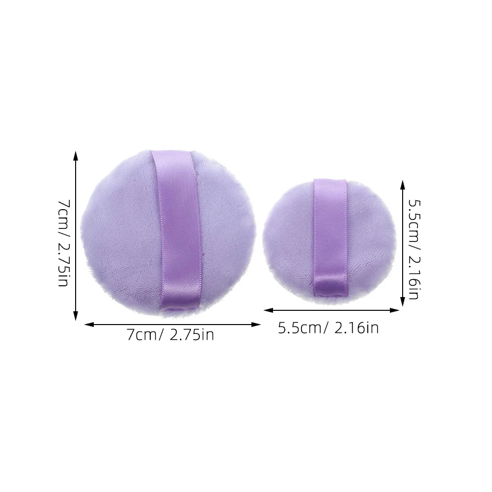 4 pçs algodão maquiagem macio solto pó puff tamanho compacto aplicador de pó facial para fundação corretivo cosméticos