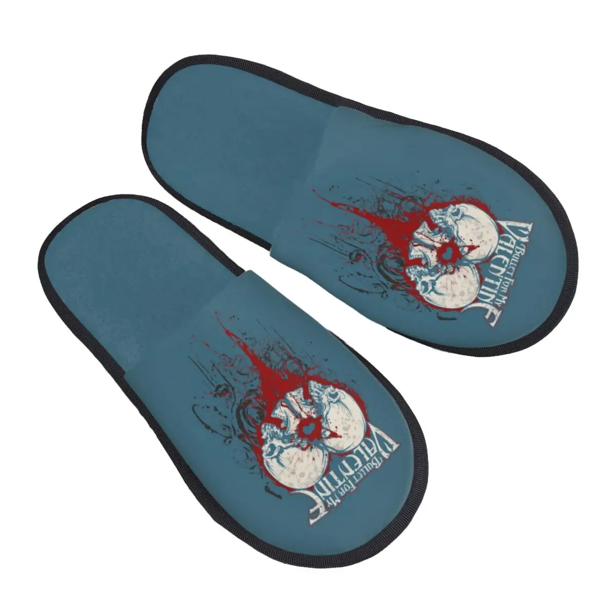 Custom BFMV Bullet For My Valentines Guest Slippers for Spa Women Heavy Metal Band House Slipper