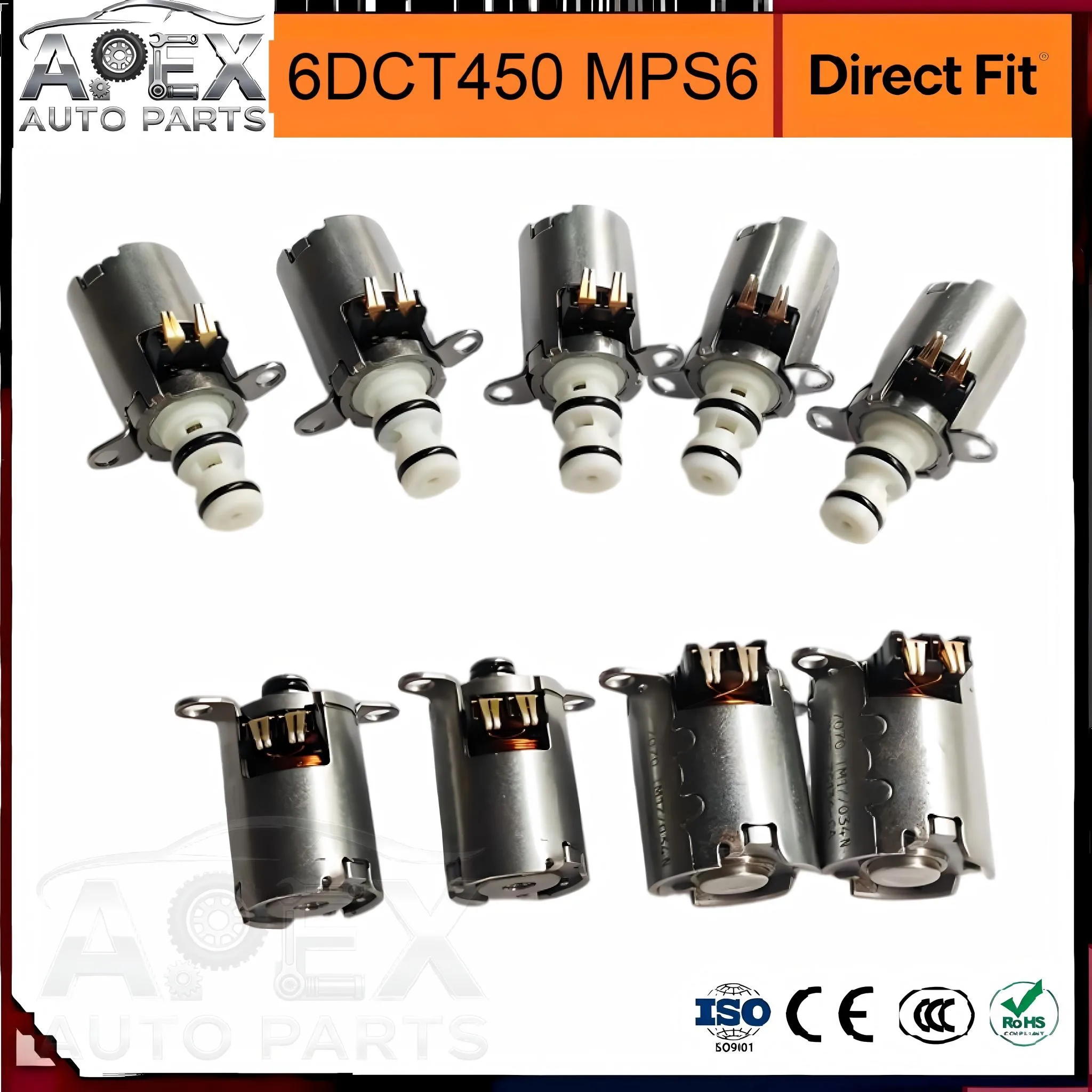 

6DCT450 Auto Transmission Solenoids + Valve Body Plunger Kit For Volvo Ford12 Months Warranty Dodge 6 Speed 7M5R AG9R