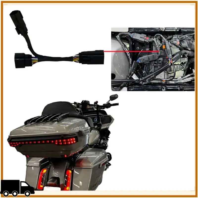 

Innovative Motorcycle LED Tour-Pak Harness 12 PIN To 6PIN Adapter Harness For CVO Road Glide FLTRXSE/CVO Street Gide 2024