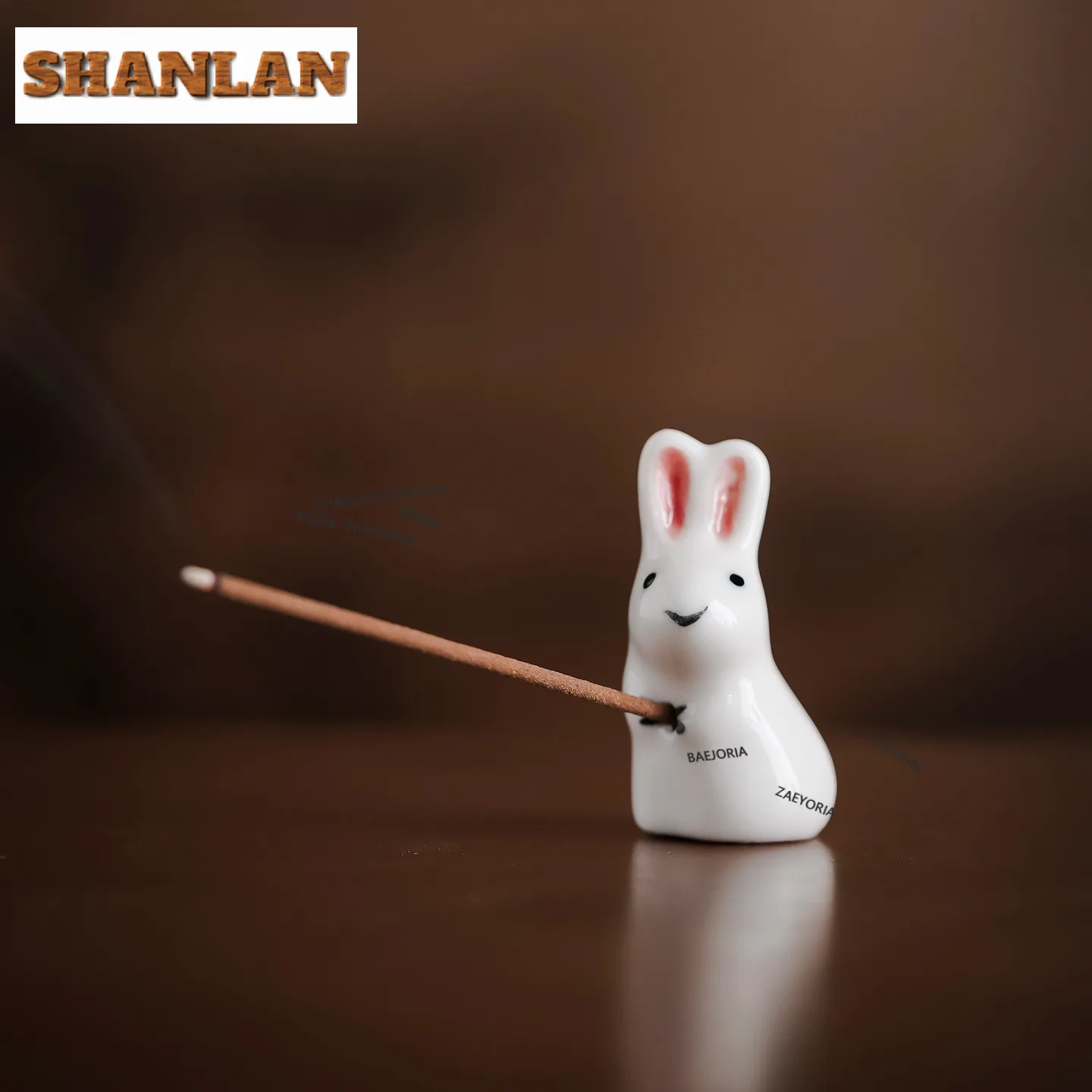 Blessing Cute Rabbits Boating Incense Holder Zen Garden Incense Burners Consecrate Scented Aromatic Candles Censer Yoga Craft