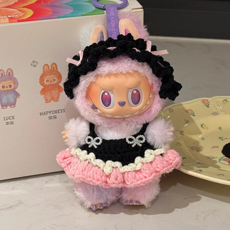 

Original Suitable For Labubu Baby Clothes 1st 3rd Generation Sitting Party Accessory Cute Clothes Doll Skirts Hats Doll Clothes