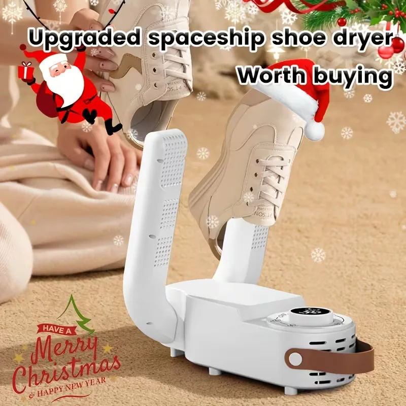 Portable Shoe Dryer: Fast, Quiet, and Efficient Drying with 110V Smart Timer and Auto Shut-off. Features a Foldable Design, Suitable for Work Boots, Gloves, Hats, and Socks. A Must-have Household Item, Perfect as a Thanksgiving, Christmas, or Holiday Gift