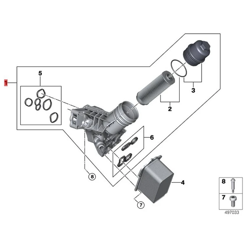 11428583895 11 42 8 583 895 Car Oil Filter Housing For BMW F20 F30 G30 G11 X3 X4 X5 B58 Accessories