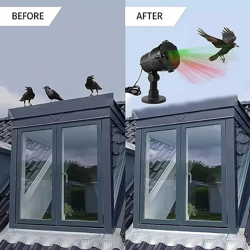 X-44P Eco-Friendly Bird Repeller Laser Power Pest Pigeon Deterrent Device Birds Light