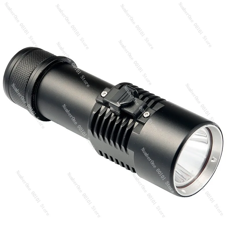 LED Outdoor 80-Meter Diving Exploration Flashlight, High-Intensity Aluminum Alloy Waterproof Flashlight for Outdoor Adventures