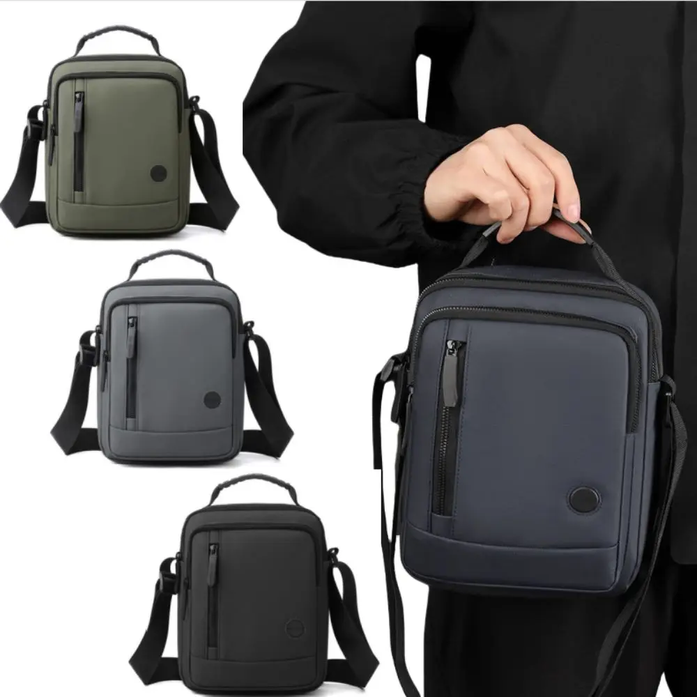 

Single Shoulder Men's Shoulder Bag Nylon Fabric Big Capacity Man Messenger Bag Casual Multi-Pockets Male Crossbody Bag
