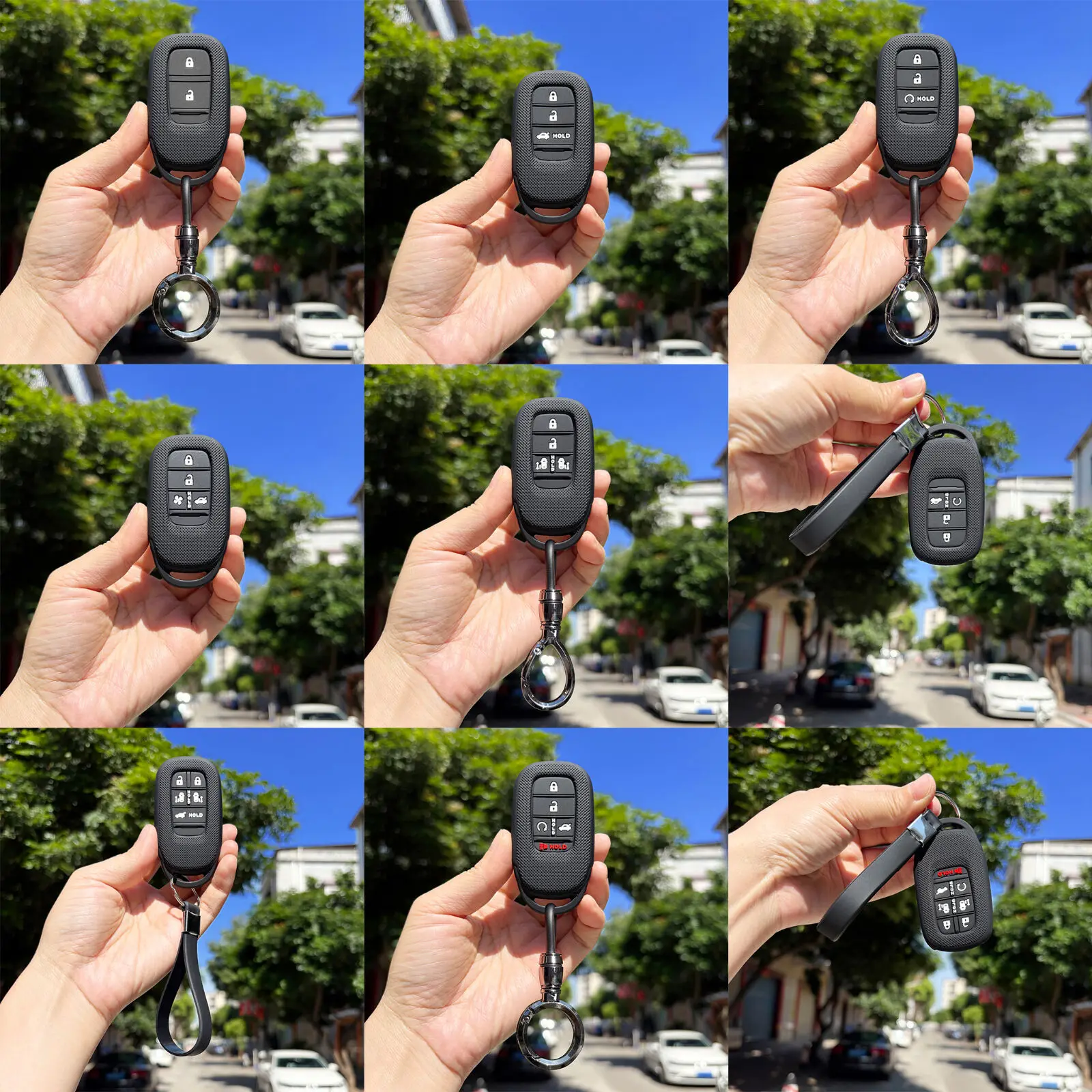 Silicone Key Case For Honda CIVIC 11th Gen VE-1 Accord Vezel Pilot Freed CRV STEPWGN RP6 RP7 RP8 Odyssey Elysion Key Cover Caps